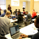 Students and instructor-mentors in one of the tech-workshop classes
Philip Deitch